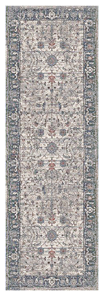 Vermont Glidel Runner, Ivory, 2'7" x 8', Bordered