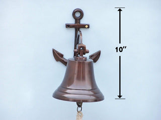 Anchor Bell, Antique Copper, 6"