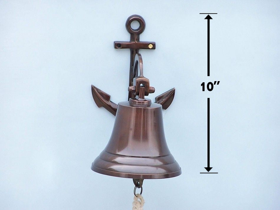 Anchor Bell, Antique Copper, 6"