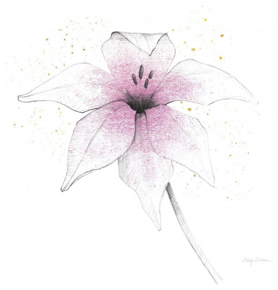 "Pink Graphite Flower V" Digital Paper Print by Avery Tillmon, 42"x42"
