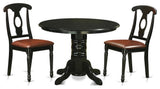 3 Pc Table And Chair Set - Dining Table And 2 Kitchen Dining Chairs
