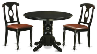 3 Pc Table And Chair Set - Dining Table And 2 Kitchen Dining Chairs