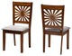 Loni Dining Collection, Gray/Walnut Brown, Dining Chair, Set of 2