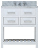 Madalyn Pure White Bathroom Vanity, Pure White, 30" Wide, No Mirror, No Faucet