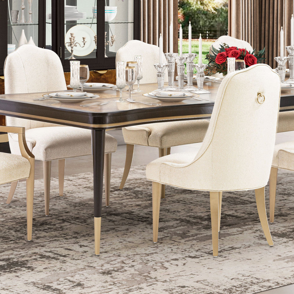 Malibu Crest Dining Side Chair, Set of 2 - Sahara/Burnished Gold
