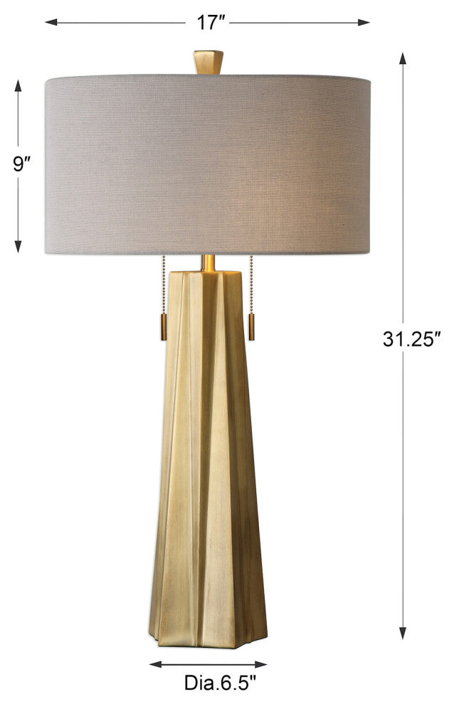 Uttermost 27548 Maris 2 Light 32" Tall Buffet Table Lamp - Brass