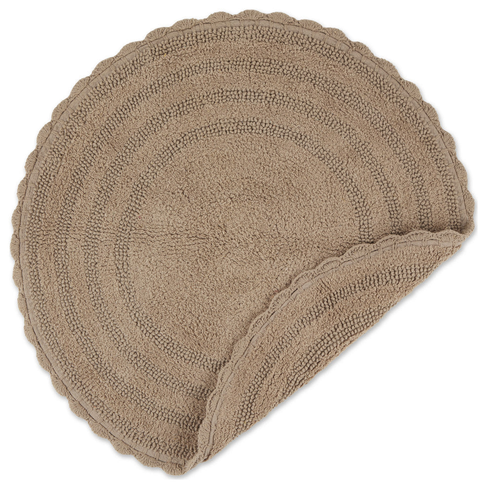 Stone Round Crochet Bath Mat