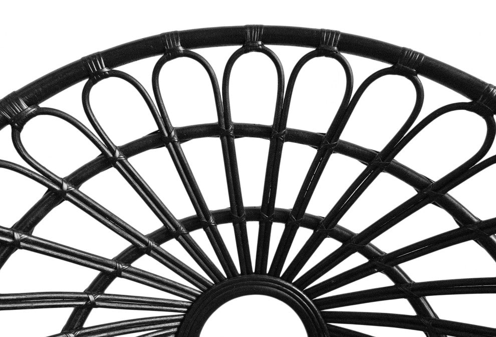 Black Bamboo Flower Ring Chair