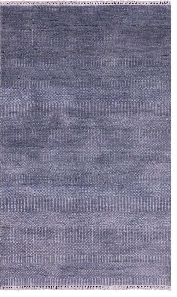 3' 2" X 5' 1" Wool and Silk Savannah Grass Handmade Rug Q11533