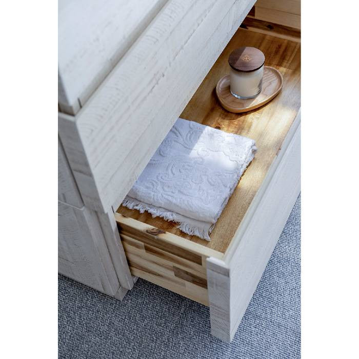 Fresca Formosa Modern 36" Rustic White Single Sink Vanity Set, Faucet Fft3111ch