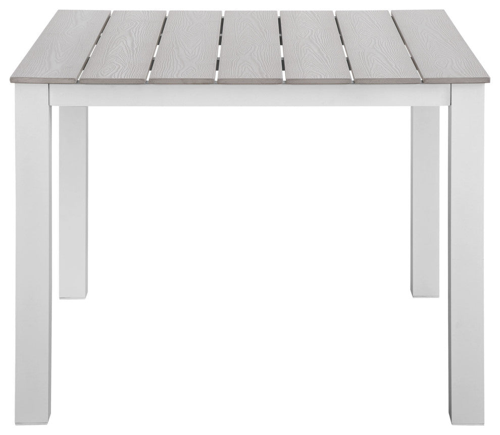 White Light Gray Maine 3 Piece Outdoor Patio Dining Set