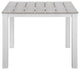 White Light Gray Maine 3 Piece Outdoor Patio Dining Set