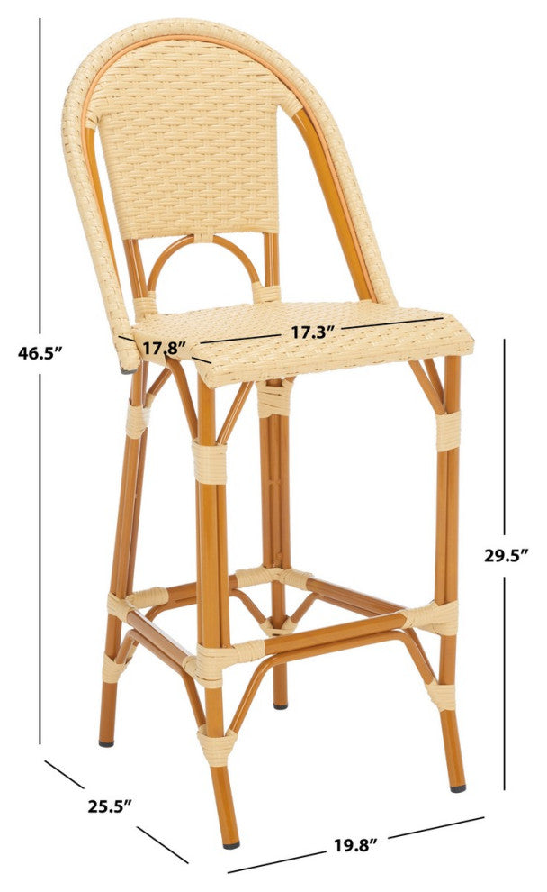 Safavieh California Bar Stool, Natural