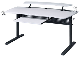 ACME Vildre Gaming Table WithUSB Port, Black and White Finish