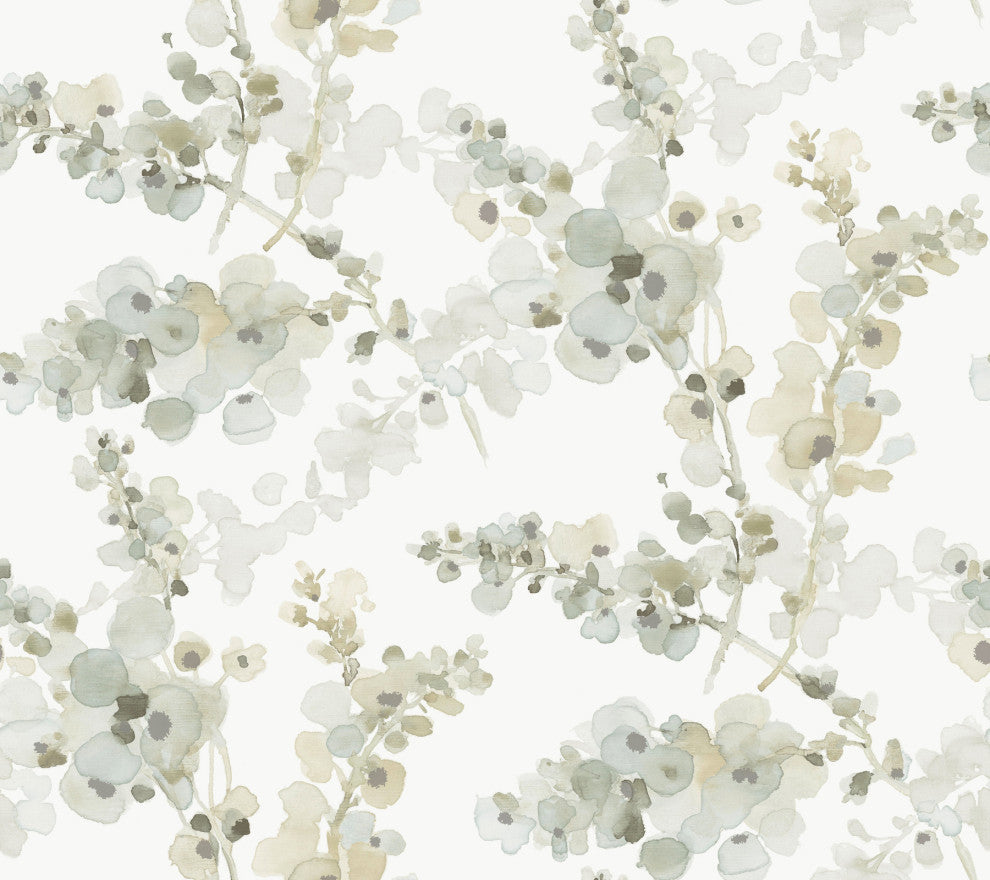 Mineral Green Blossom Fling Wallpaper