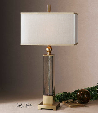 Caecilia Amber Glass Table Lamp By Designer Carolyn Kinder