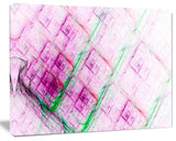 Purple Fractal Grill Pattern, Abstract Art on Canvas, 20x12