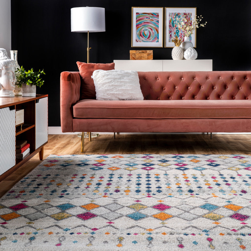 Nuloom Moroccan Blythe Contemporary Area Rug, Multicolor 8'x10'