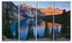 Beautiful Moraine Lake Canada, Landscape Canvas Art Print, 48"x28", 4 Panels