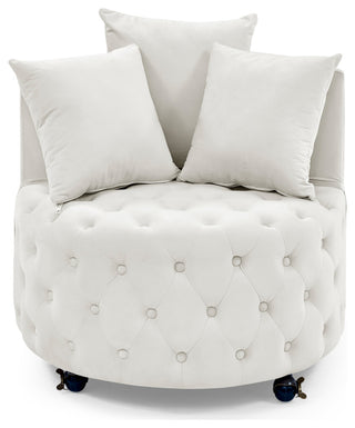 Gewnee Velvet Upholstered Swivel Chair