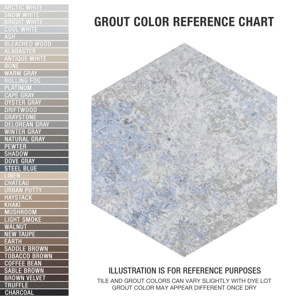 Emotion Hex Grey Porcelain Floor and Wall Tile