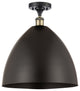 Ballston Dome Semi-Flush Mount, Black Antique Brass, Matte Black