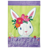 Flag  Double Applique  Happy Easter Bunny Polyester Garden