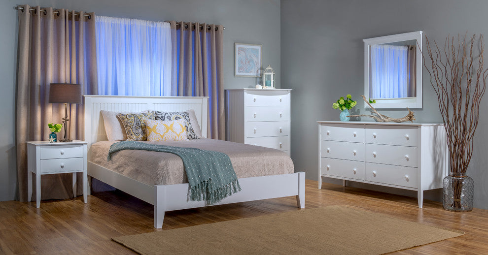 Cottage 6 Drawer Double Dresser, Coastal White
