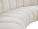 Infinity Black Boucle Fabric Upholstered Arc Shaped Modular Sectional, Cream, 6-Piece, Arc-Shaped