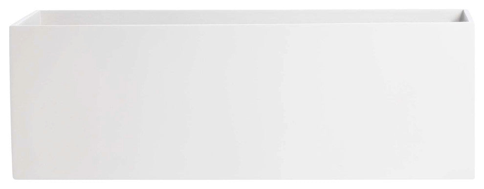 Belmont Rectangle Planter Box, White, 24"x8"x8"