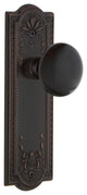 Meadows Plate Single Dummy Door Knob, Black