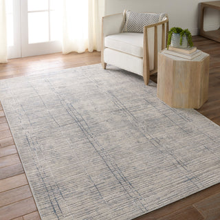 Paolini Striped Cream/ Blue Area Rug 9'3"X12'