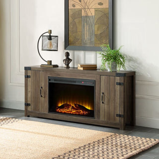 ACME Tobias Fireplace, Rustic Oak