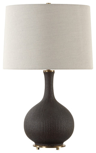 Uttermost Rimini Black Glaze Table Lamp