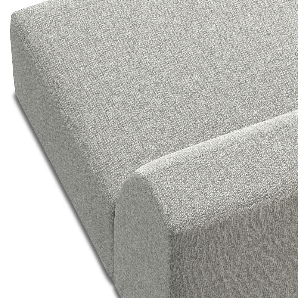 Rex Center Armless Sofa Module in Tightly Woven Performance Fabric