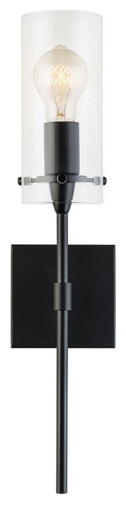 Effimero 1-Light Wall Vanity Corridor Sconce, Black