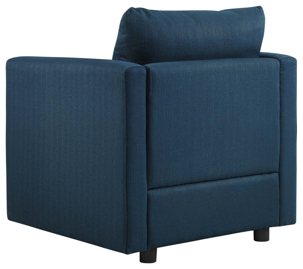 Armchair Accent Chair, Set of 2, Fabric, Navy Blue, Modern, Lounge Hospitality