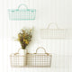 Medium Aqua Wire Wall Basket (Set of 2)
