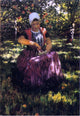 George Hitchcock In the Orchard Premium Canvas Print
