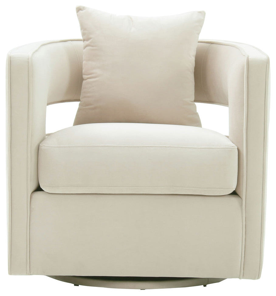 TOV Furniture Kennedy Cream Swivel Chair