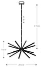 DALS Lighting Star Pendant Light, Black