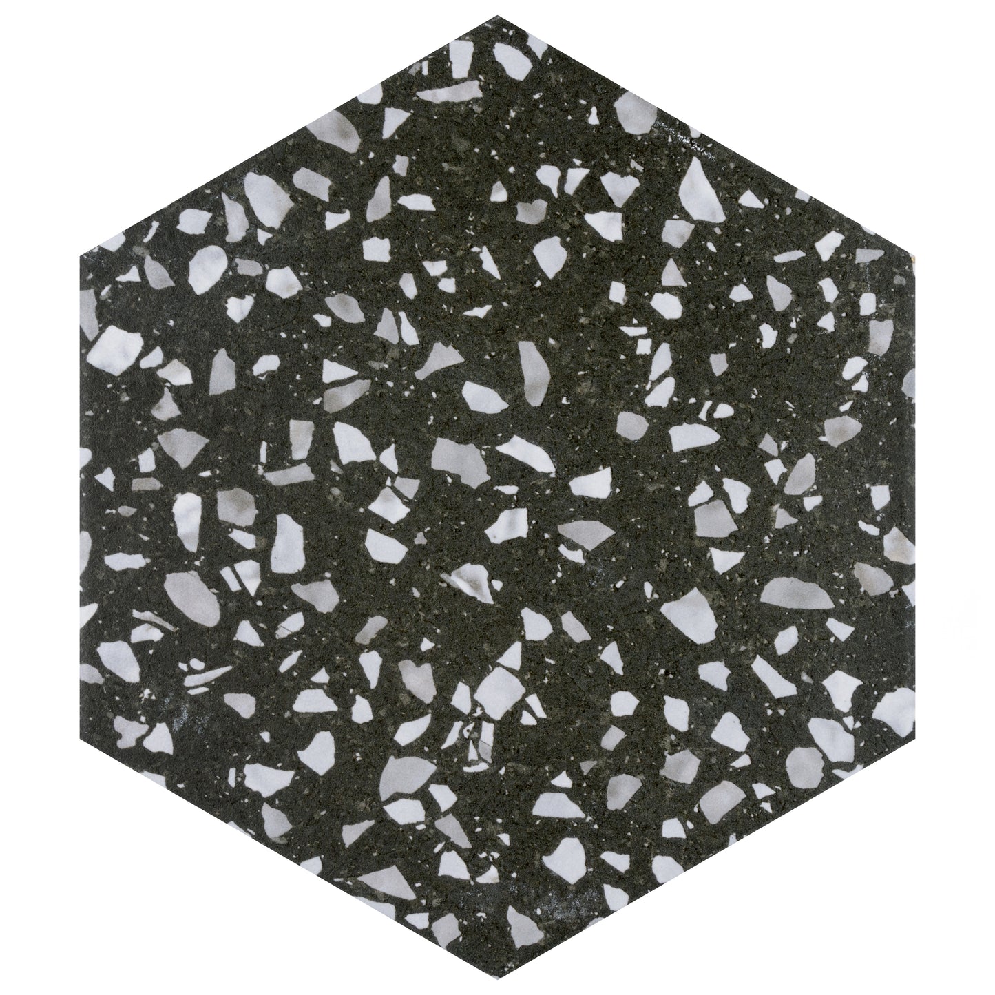 Venice Hex Black Porcelain Floor and Wall Tile