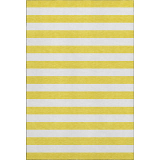 Premium Machine Washable Mayfield AMF528 Yellow 10' x 14' Rug