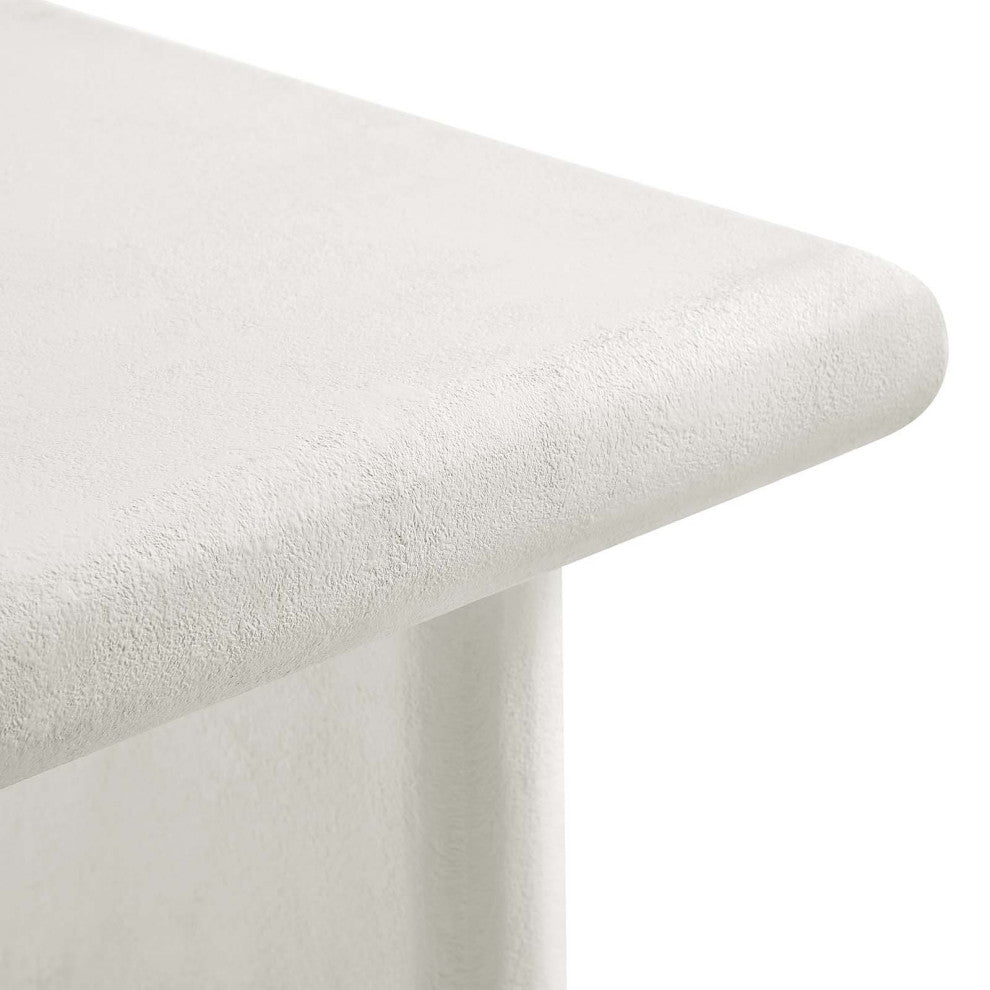 Relic Concrete Textured Coffee Table - White