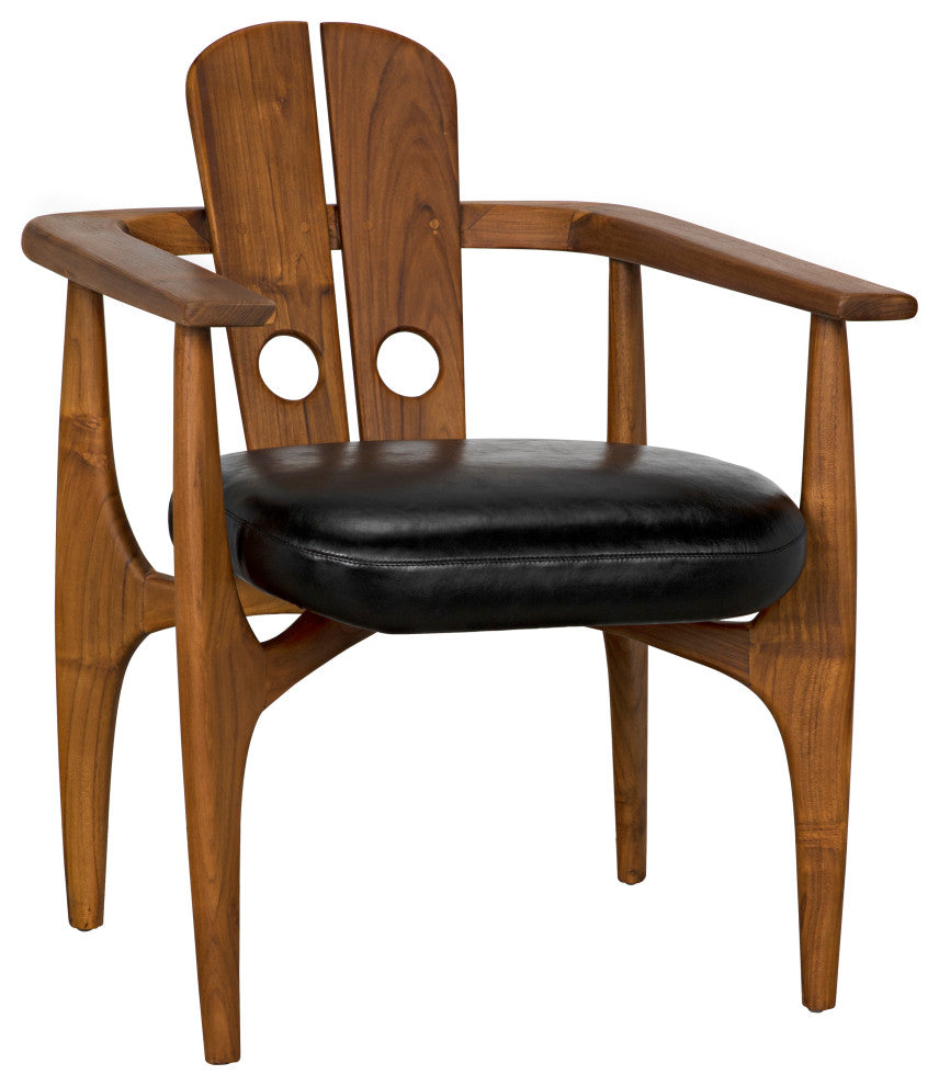 Kato Chair, Teak With Leather