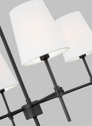 Baker Four Light Small Chandelier, Midnight Black