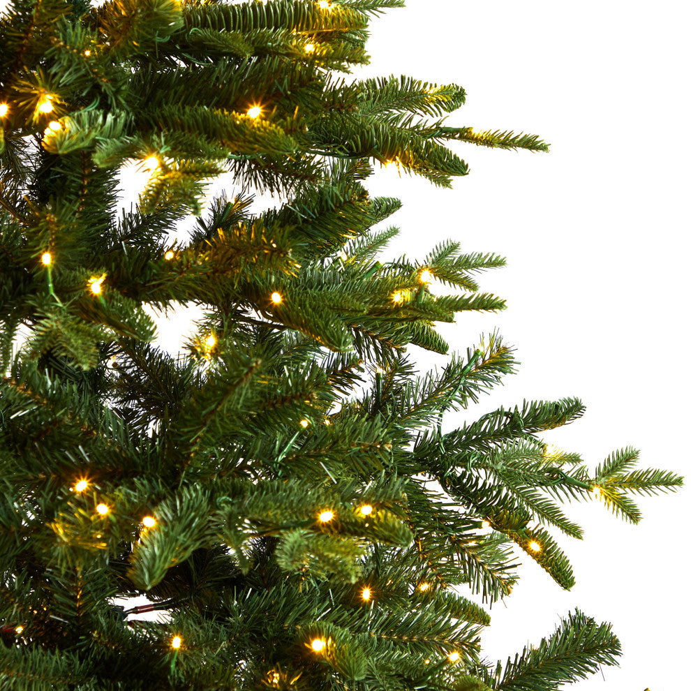 7'' Montreal Spruce Artificial Christmas Tree With 650 Warm White LED Lights
