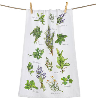 Field Guide Herbs Printed Kitchen Towel