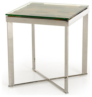 Modrest Santiago Modern Rectangular Wood Mosaic End Table
