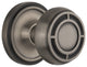 Classic Rosette Interior Mortise Mission Door Knob, Antique Pewter